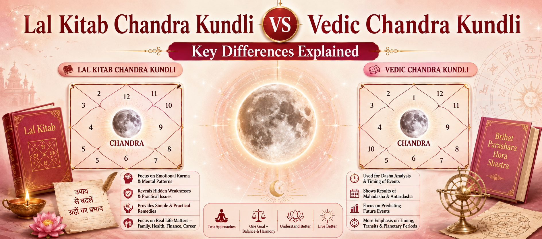 Lal Kitab Chandra Kundli vs Vedic Chandra Kundli