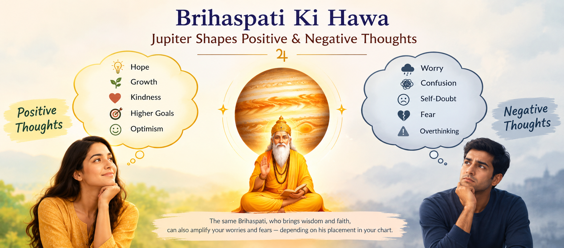 Brihaspati Ki Hawa: Jupiter Shapes Positive & Negative Thoughts